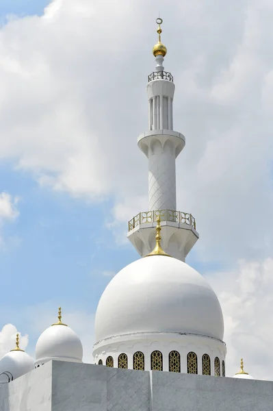 Cupole Uno Dei Minareti Della Grande Moschea Sheikh Zayed Surakarta — Foto Stock
