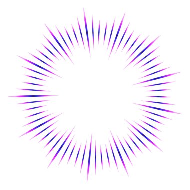 Renkli dairesel yoğunlaştırılmış çizgilerin çizimi