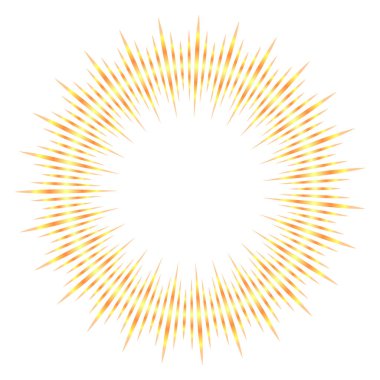 Renkli dairesel yoğunlaştırılmış çizgilerin çizimi