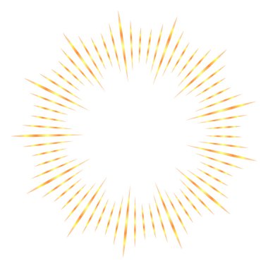 Renkli dairesel yoğunlaştırılmış çizgilerin çizimi