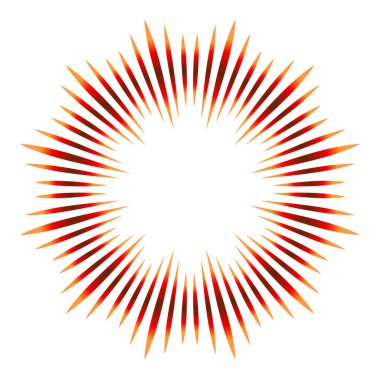 Renkli dairesel yoğunlaştırılmış çizgilerin çizimi