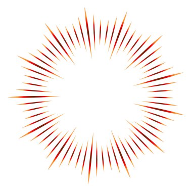 Renkli dairesel yoğunlaştırılmış çizgilerin çizimi