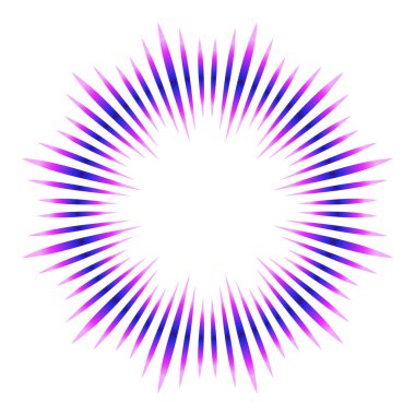 Renkli dairesel yoğunlaştırılmış çizgilerin çizimi