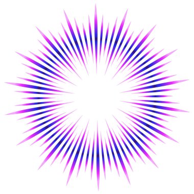 Renkli dairesel yoğunlaştırılmış çizgilerin çizimi