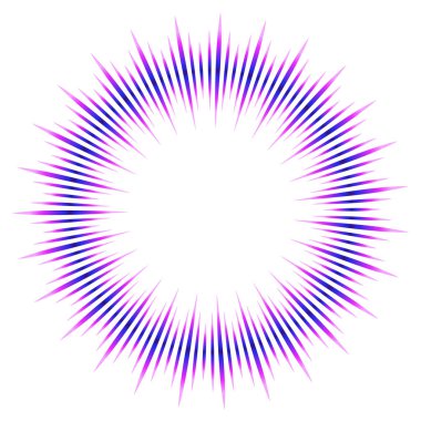 Renkli dairesel yoğunlaştırılmış çizgilerin çizimi