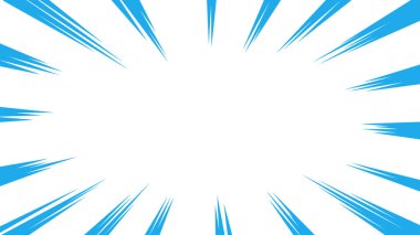 Renkli çizgi film stili konsantrasyon hattı materyali