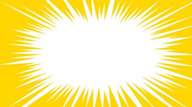 Sarı manga tarzı yoğunlaştırılmış çizgilerin resimleme materyali