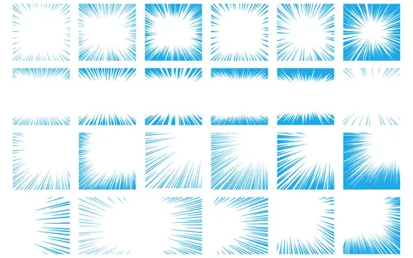 Mavi yoğun çizgiler gibi manga - biçimi efekt çizgisinin vektör materyali