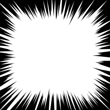 Siyah çizgi film tarzı konsantrasyon malzemesi