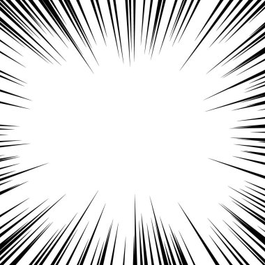 Siyah çizgi film tarzı konsantrasyon malzemesi