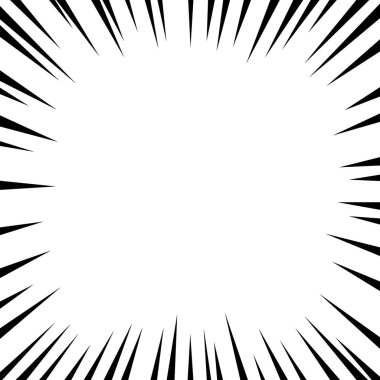 Siyah çizgi film tarzı konsantrasyon malzemesi