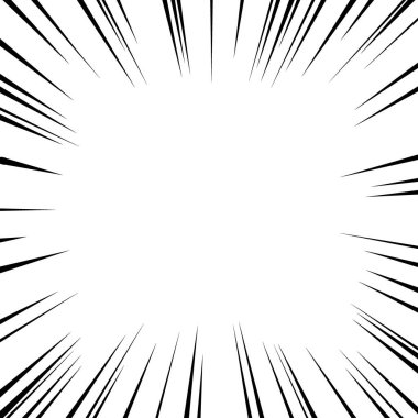 Siyah çizgi film tarzı konsantrasyon malzemesi