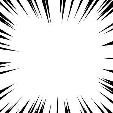 Siyah çizgi film tarzı konsantrasyon malzemesi