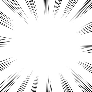 Siyah çizgi film tarzı konsantrasyon malzemesi