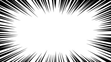 Siyah çizgi film tarzı konsantrasyon malzemesi