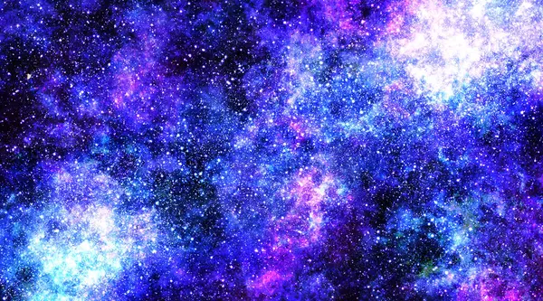 Soyut, ışıltılı bir evren görüntüsü.