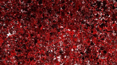 Kırmızı-siyah mürekkep serpiştirilmiş zehirli imge tasviri