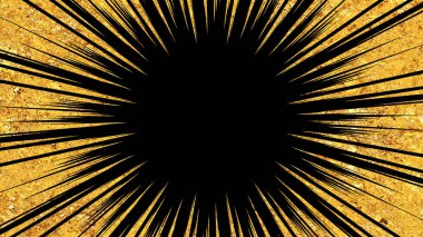 Siyah zemin üzerinde parıldayan altın çizgileri olan bir arkaplan resmi.