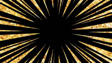 Siyah zemin üzerinde parıldayan altın çizgileri olan bir arkaplan resmi.