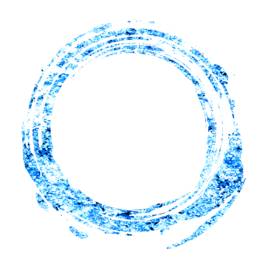 Işıl ışıl mavi Japon tarzı dairesel malzeme