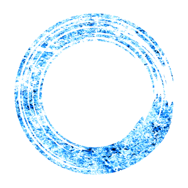 Işıl ışıl mavi Japon tarzı dairesel malzeme