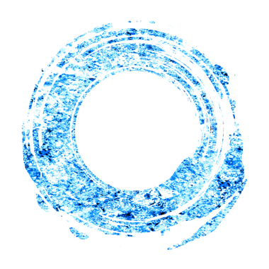 Işıl ışıl mavi Japon tarzı dairesel malzeme