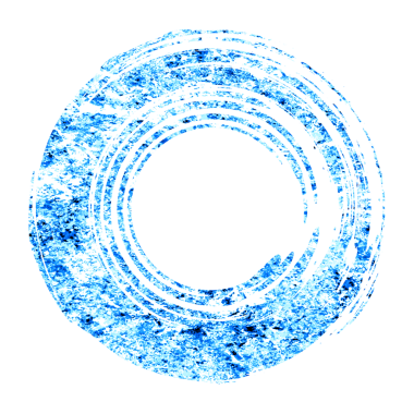 Işıl ışıl mavi Japon tarzı dairesel malzeme