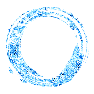 Işıl ışıl mavi Japon tarzı dairesel malzeme