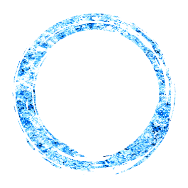 Işıl ışıl mavi Japon tarzı dairesel malzeme