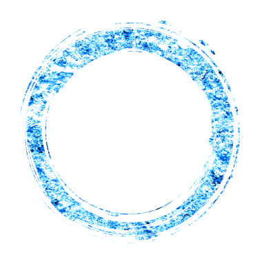 Işıl ışıl mavi Japon tarzı dairesel malzeme