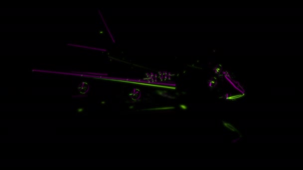 Футуристична Концепція Технології Літак Модель Сканування Сканування Ефекту Цифрового Технологічного — стокове відео