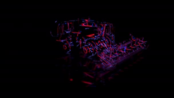Futuristic Technology Concept Pemanen Model Scanning Scanning Effect Digital Technologic — Stok Video