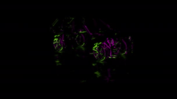 Футуристические Технологии Моделирование Автомобиля Скан Эффект Цифровых Технологий Беспилотник Спецэффекты — стоковое видео