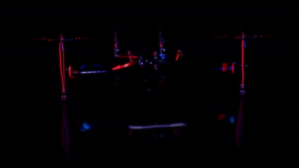 Футуристична Концепція Технології Квадрокоптер Модель Сканування Сканування Ефекту Цифрового Технологічного — стокове відео