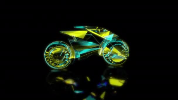 Effets Spéciaux Futures Animations Sur Fond Noir Concept Technologique Futuriste — Video