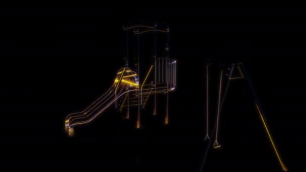 Effets Spéciaux Futures Animations Sur Fond Noir Concept Technologique Futuriste Vidéo De Stock