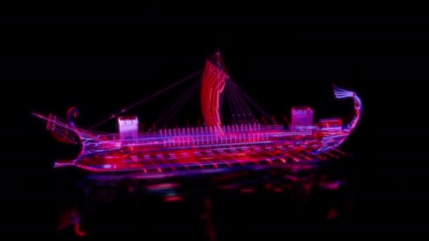 Effets Spéciaux Futures Animations Sur Fond Noir Concept Technologique Futuriste Vidéo De Stock Libre De Droits