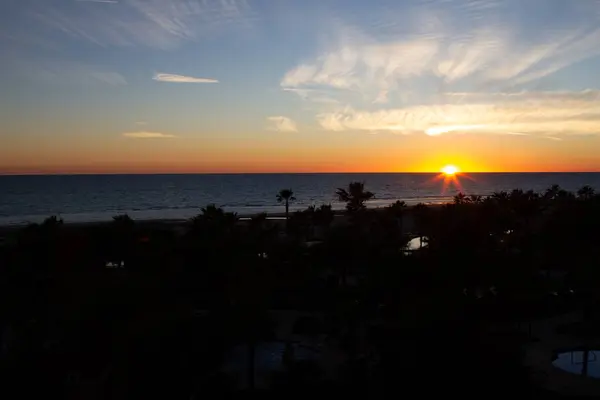 stock image Beautiful sunset at the beach in Puerto Penasco, Sonora, Mexico.