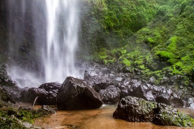 Puxtla şelalesinin alt kısmı. Puebla, Meksika.