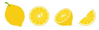 Beyaz arka planda dilimlenmiş limon resmi.