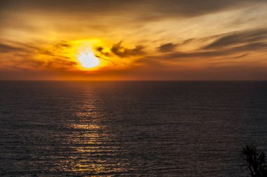 Arjantin 'de Atlantik Denizi üzerinde gün batımı