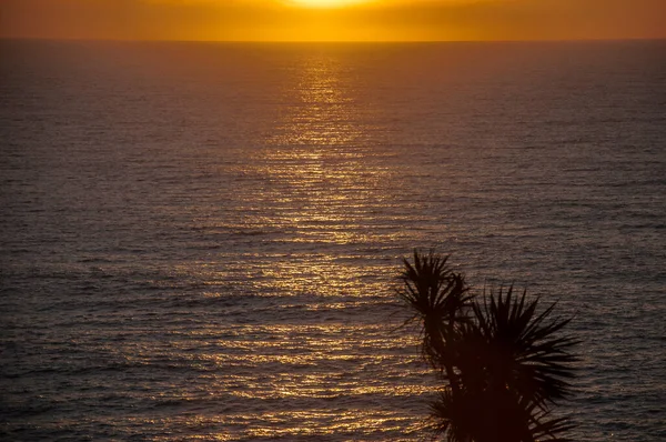Захід Сонця Над Океаном Сонцем — стокове фото