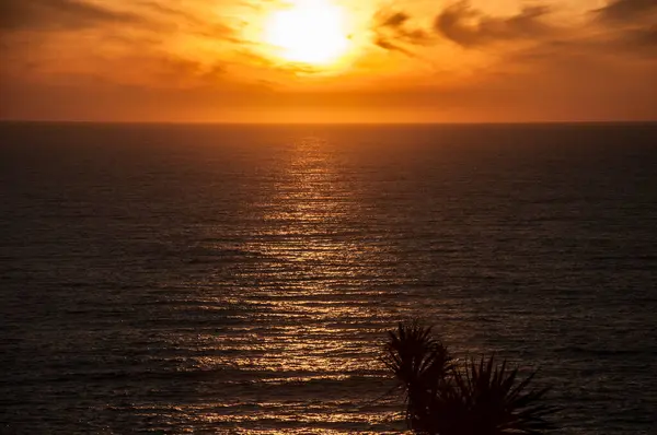 Vista Del Amanecer Sobre Océano Atlántico — Foto de Stock