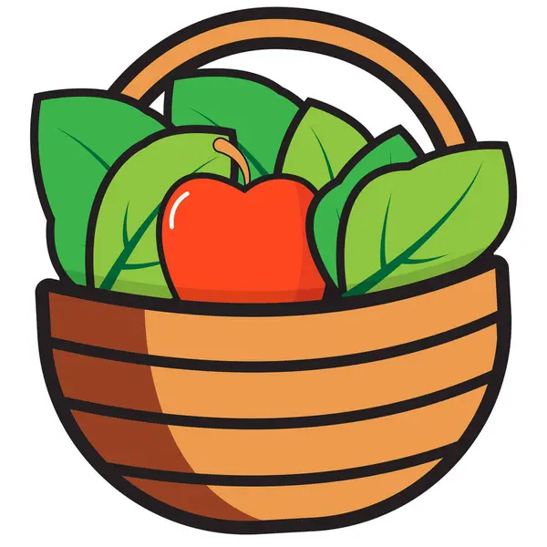 Bu enfes vektör illüstrasyonunda kıtır kıtır kırmızı elmalar ve canlı yeşil yapraklarla dolu bir sepet var. Sonbahar temalı tasarımlar, davetiyeler ve pazarlama malzemeleri için mükemmel..