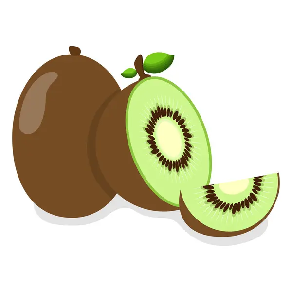 stock vector A kiwi fruit illustration is a visual representation of the kiwi fruit, either realistic or cartoonish.