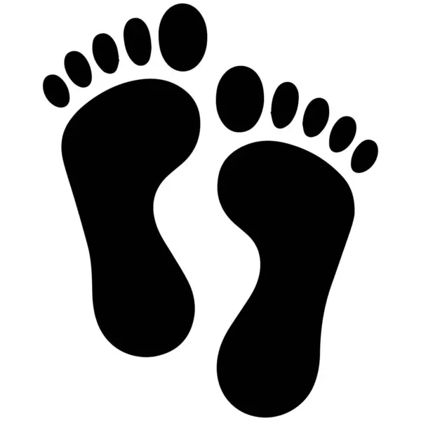Basit ve çok yönlü siyah bir ayak izi silueti. Bu vektör, izleme, yürüyüş, yürüyüş ve seyahat temaları gibi çeşitli amaçlar için kullanılabilir..
