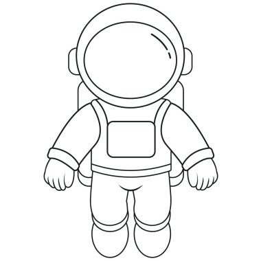 Astronot simgesi, anahat stili