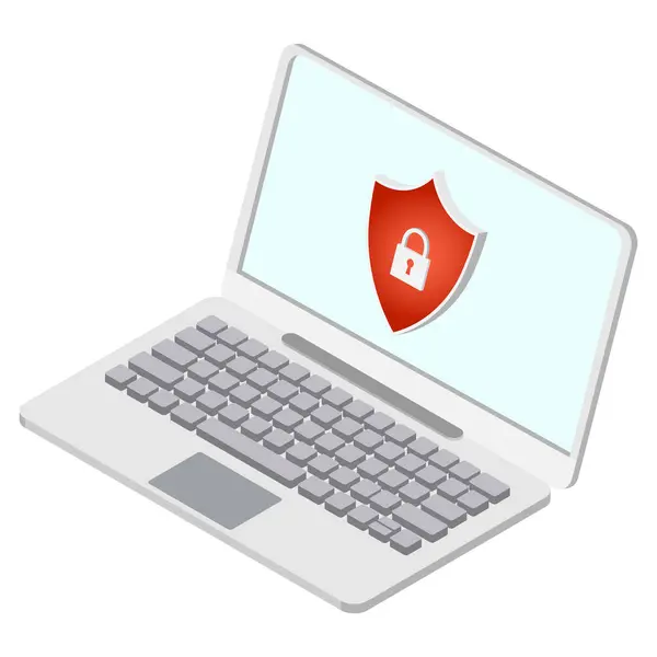Ekranda Kilitli Isometric Laptop