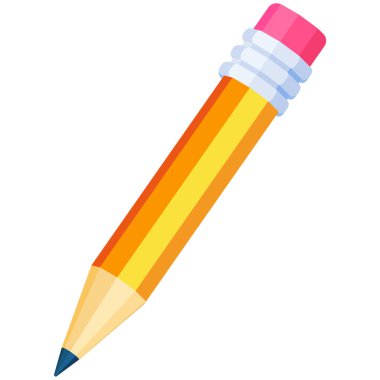 Pembe Silgi ile Keskin Sarı Kalem, düz simge