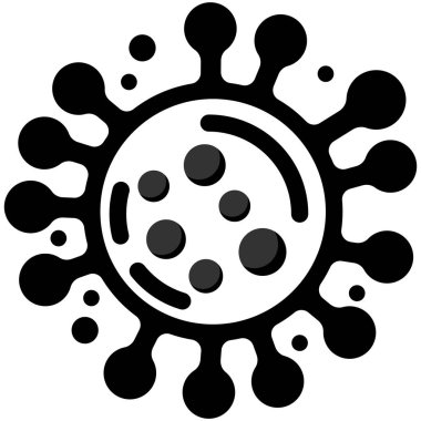 Mikrop Konseptinin Düz Vektör Simgesi.